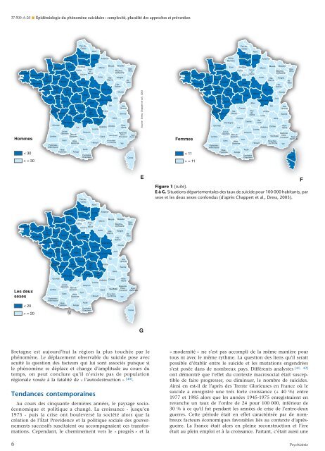 Épidémiologie du phénomène suicidaire - Psychologie - M. Fouchey