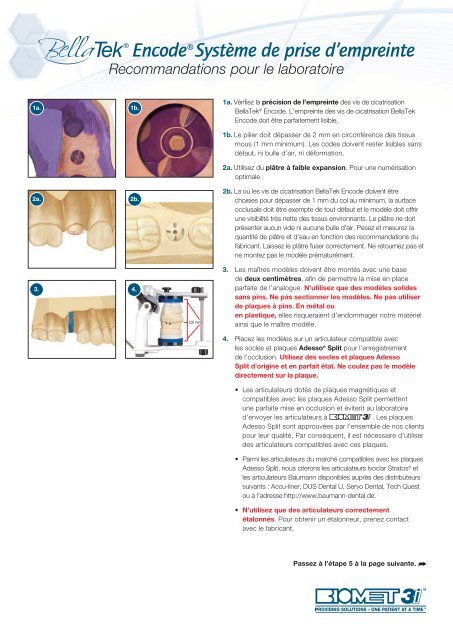 Encode®Système de prise d'empreinte - BIOMET 3i