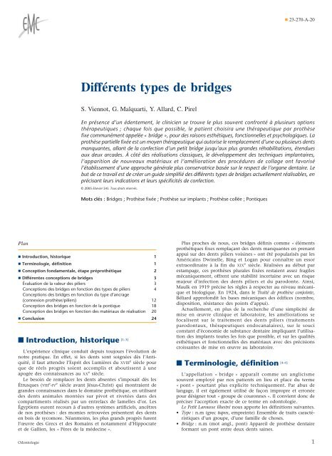 Différents types de bridges - Belbacha Dental