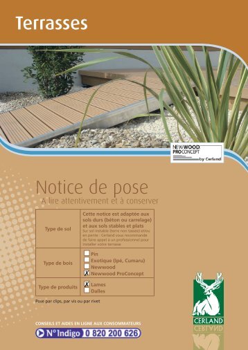 Terrasses Notice de pose - Cerland