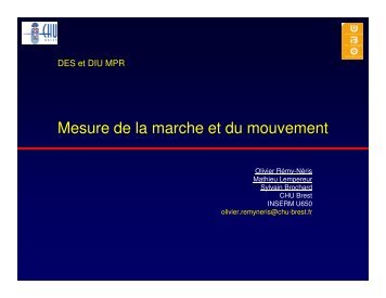 Mesure de la marche et du mouvement - Cofemer