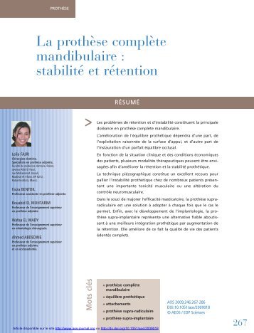 PDF (23.38 MB) - Actualités Odonto-Stomatologiques