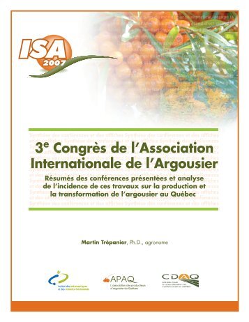 3e Congrès de l'Association Internationale de l'Argousier