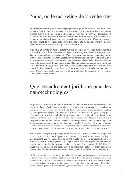 lire le rapport - Institut des Hautes Etudes pour la Science et la ...