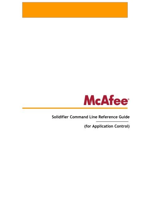 mcafee virusscan command line scanner 6.0