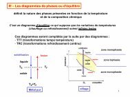 III – Les diagrammes de phases ou d'équilibre