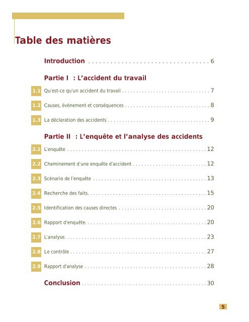 Guide d'enquête et d'analyse des accidents du travail - Apsam