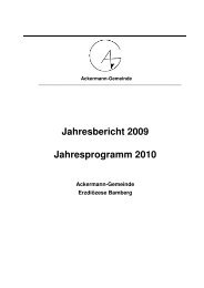 Jahresbericht 2009 - Ackermann-Gemeinde