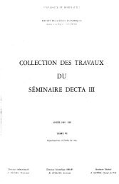 seminaire decta iii-tome vi