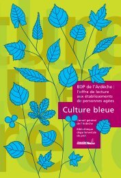 Culture bleue - Ardèche