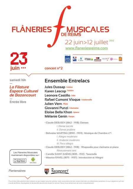 22 juin>12 juillet2012 - Les Flâneries Musicales de Reims