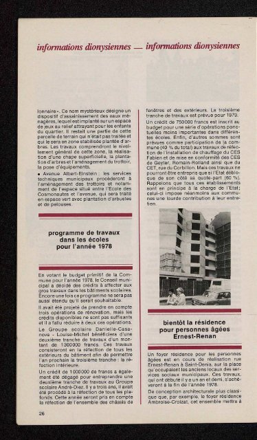 bulletin d'information municipal - Archives municipales de Saint-Denis