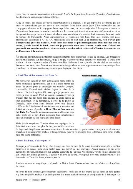 Prema - La revue de l'Organisation Sathya Sai France