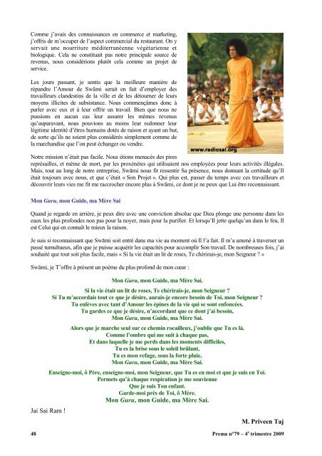 Prema - La revue de l'Organisation Sathya Sai France