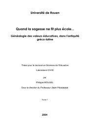 Quand la sagesse ne fit plus école... - Université de Rouen