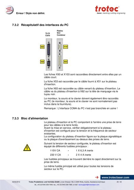 Manuel SpeedMarker FL - Trotec Laser