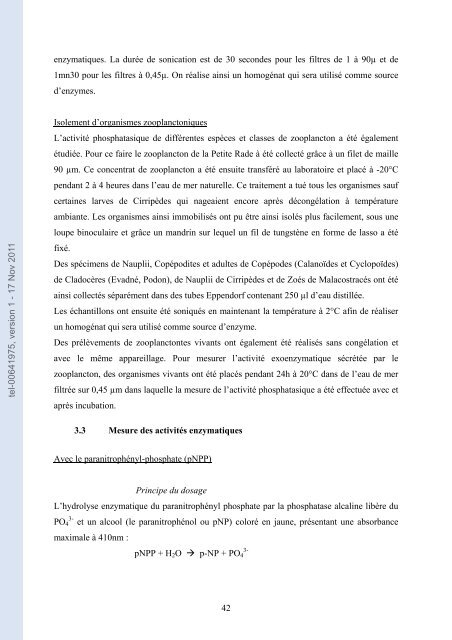 La phosphatase alcaline en milieu marin: ses caractéristiques, son ...