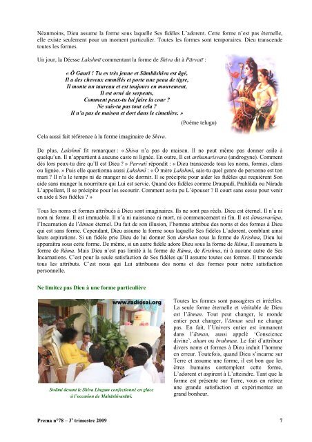 Prema - La revue de l'Organisation Sathya Sai France