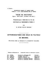 Différenciations des sols du plateau de Meknès : relations avec le ...