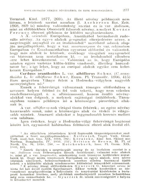 BOTANIKAI KÖZLEMÉNYEK VIII. KÖTET 1909 - World eBook Library