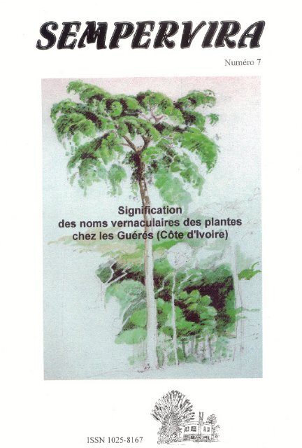 sempervira n 7 centre suisse de recherches scientifiques