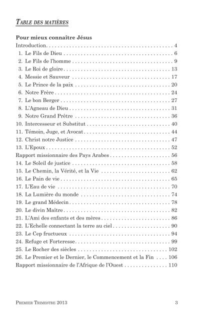 Leçons de L'ecoLe du sabbat - Sda1844.org