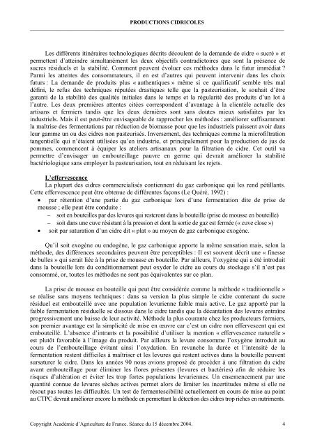TRADITION ET MODERNITÉ - Académie d'Agriculture de France