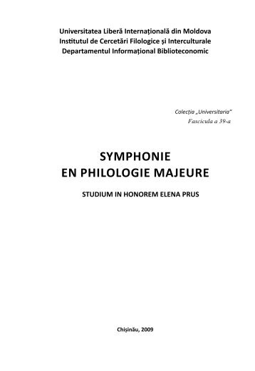 Symphonie en philologie majeure: studium in honorem Elena Prus