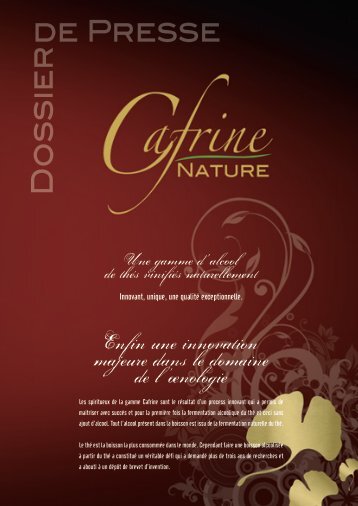 DOSSIER DE PRESSE - CAFRINE' Nature