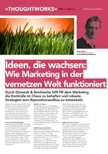 Ideen, die wachsen: - Weber Shandwick