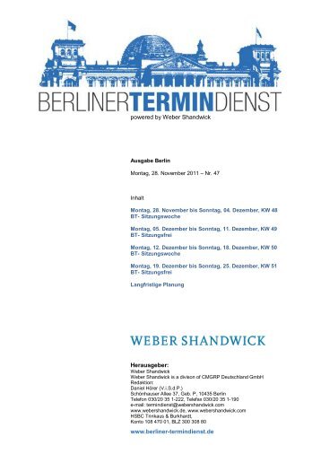 Ausgabe Berlin - Weber Shandwick