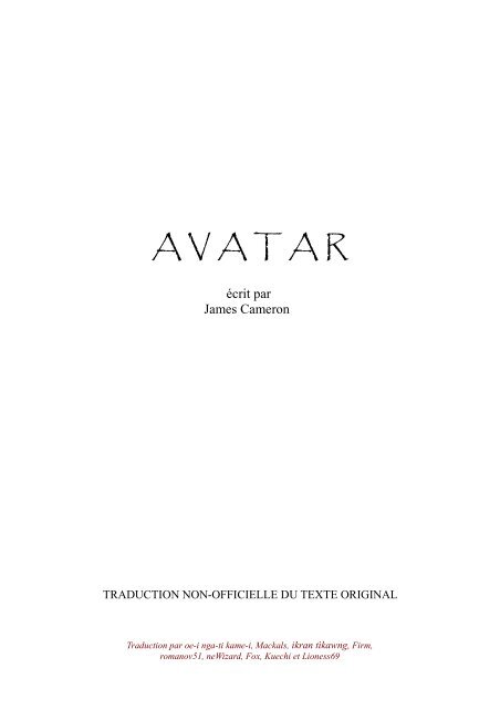 Script Avatar [FR] - Avatar Universe