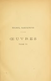 Michel Bakounine, Œuvres, Tome VI - Éditions Entremonde