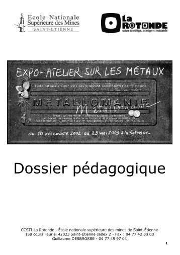 Télécharger le dossier pédagogique en pdf - CCSTI La Rotonde