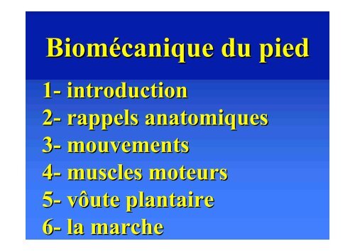 Biomécanique du pied - ClubOrtho.fr