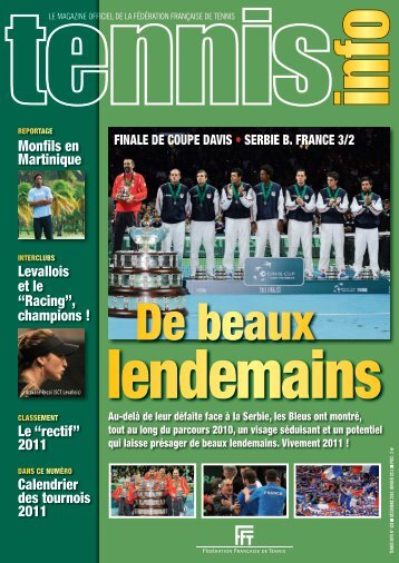 TENNIS INFO N° 428 Décembre 2010-Janvier 2011 - Fédération ...