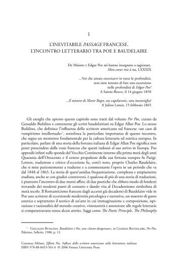 I. L'inevitabile «passage» francese. L'i - Firenze University Press