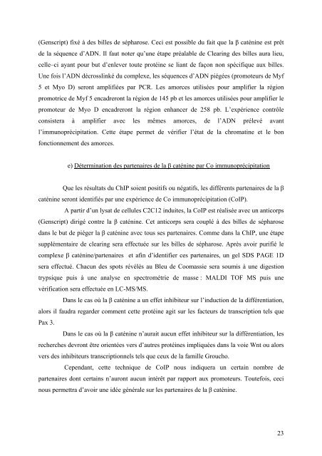 Etude de Pax 3 dans la différenciation des cellules souches - M2 ...