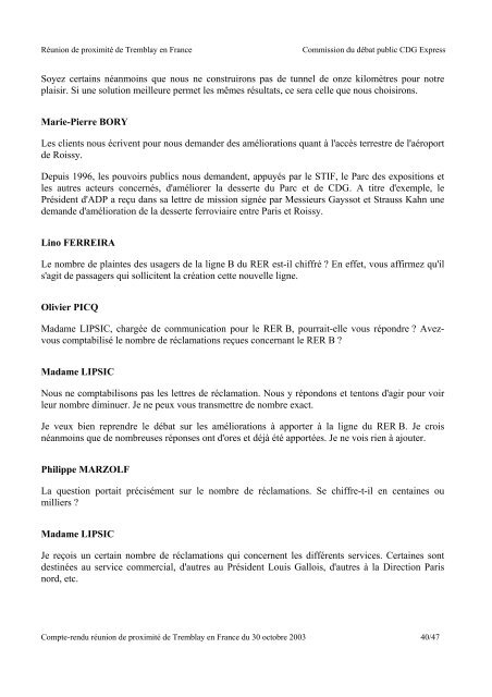 Compte-rendu - Commission nationale du débat public