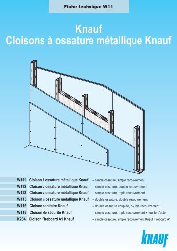 Knauf Cloisons à ossature métallique Knauf