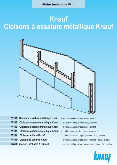 Pince de fixation Knauf pour murs à ossature métallique