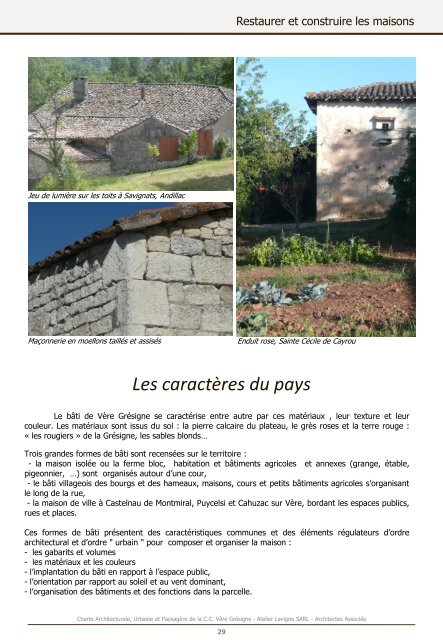 Charte Architecturale, Urbaine et Paysagère de la Communauté de ...