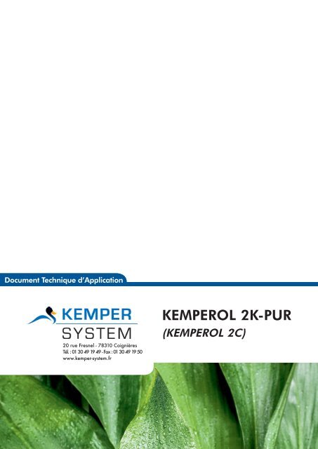 Télécharger le DTA du KEMPEROL 2K-PUR - KEMPER SYSTEM