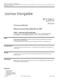 (DTU 25.51) (septembre 1994) : Mise en oeuvre des plafonds en staff