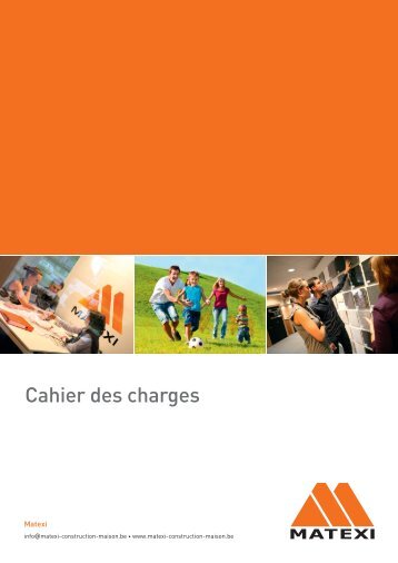 Cahier des charges - Matexi - Vente sur plan