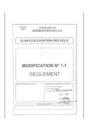 Règlement POS complet Noirmoutier - Ville de Noirmoutier-en-l'île