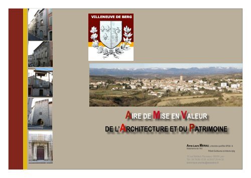 Document de présentation du projet AVAP - Villeneuve de Berg