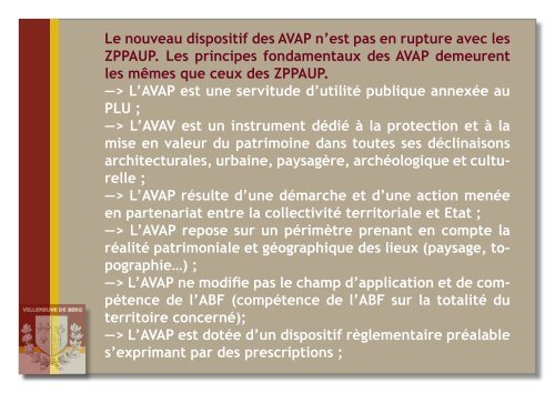 Document de présentation du projet AVAP - Villeneuve de Berg