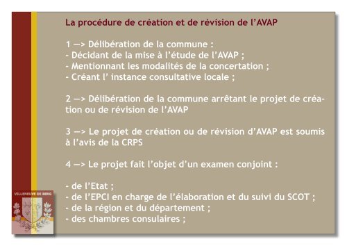 Document de présentation du projet AVAP - Villeneuve de Berg