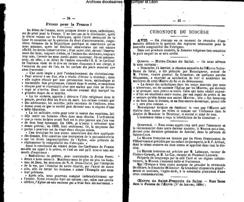 1894 - Diocèse de Quimper et du Léon